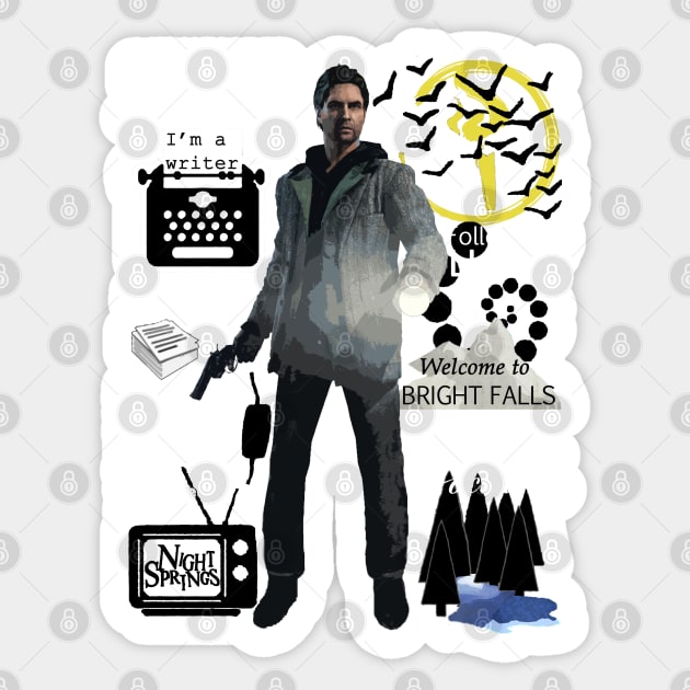 Alan Wake Sticker by red-leaf